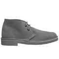 Grey - Side - Roamers Mens Real Suede Unlined Desert Boots
