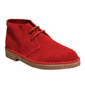 Red - Front - Roamers Mens Real Suede Unlined Desert Boots