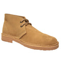 Bordeaux - Front - Roamers Mens Real Suede Unlined Desert Boots