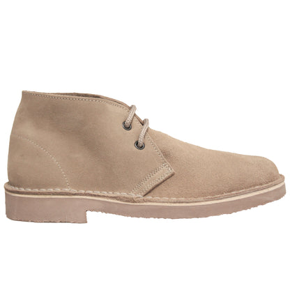 Stone - Side - Roamers Mens Real Suede Unlined Desert Boots