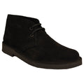 Black - Front - Roamers Mens Real Suede Unlined Desert Boots