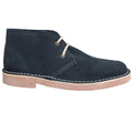 Navy - Back - Roamers Adults Unisex Real Suede Unlined Desert Boots