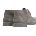 Grey - Back - Roamers Adults Unisex Real Suede Unlined Desert Boots