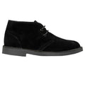 Black - Back - Roamers Adults Unisex Real Suede Unlined Desert Boots