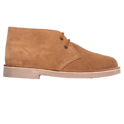 Sand - Front - Roamers Adults Unisex Real Suede Unlined Desert Boots