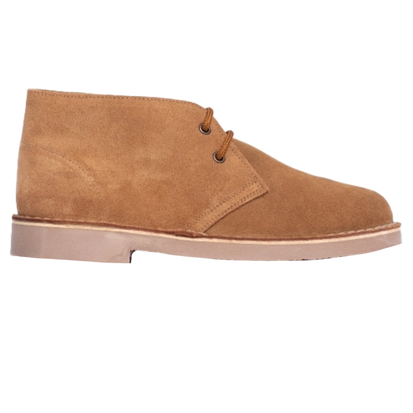 Sand - Front - Roamers Adults Unisex Real Suede Unlined Desert Boots