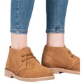 Sand - Back - Roamers Adults Unisex Real Suede Unlined Desert Boots