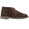 Dark Brown - Back - Roamers Adults Unisex Real Suede Unlined Desert Boots
