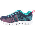 Navy-Aqua-Fuchsia - Side - Dek Superlight Womens-Ladies Starlight Memory Foam Trainers