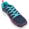 Navy-Aqua-Fuchsia - Front - Dek Superlight Womens-Ladies Starlight Memory Foam Trainers