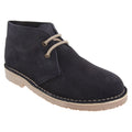 Navy - Front - Roamers Adults Unisex Real Suede Unlined Desert Boots