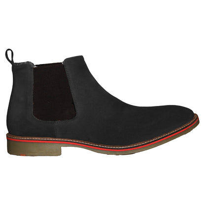 Black - Back - Roamers Mens Casual Gusset Boots