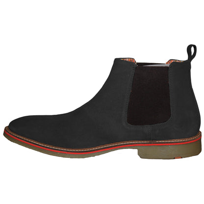 Black - Side - Roamers Mens Casual Gusset Boots