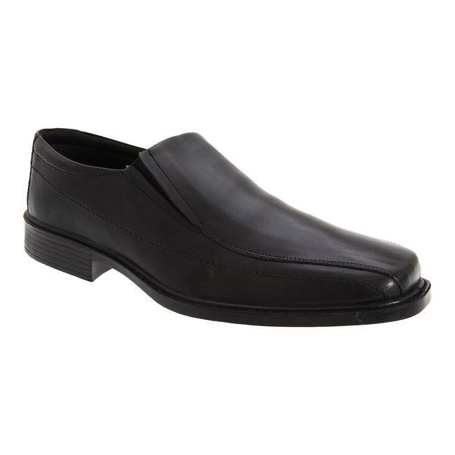 Black - Front - Roamers Mens Superlite Twin Gusset Leather Shoes