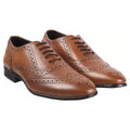 Tan - Back - Route 21 Mens 5 Eye Brogue Oxford Shoes