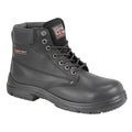 Black - Front - Grafter Mens Wide Fitting Lace Up Safety Boots