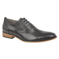 Black - Front - Goor Mens Capped Lace Oxford Brogue Shoes