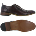 Brown - Back - Goor Mens Capped Lace Oxford Brogue Shoes