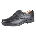 Black - Front - Roamers Mens Touch Fastening Mudguard Casual Shoes