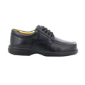 Black - Back - Roamers Mens Superlite Wide Fit Mudguard Tie Leather Shoes