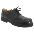 Black - Front - Roamers Mens Superlite Wide Fit Mudguard Tie Leather Shoes