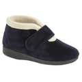 Navy - Front - Sleepers Womens-Ladies Amelia Bootee Slippers