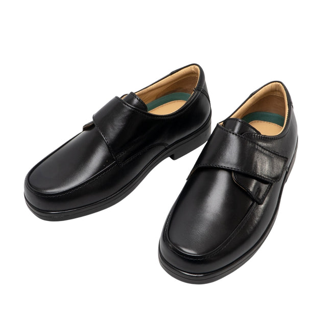 Black - Back - Roamers Mens Extra Wide Fitting Touch Fastening Casual Shoes