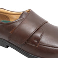 Brown - Side - Roamers Mens Extra Wide Fitting Touch Fastening Casual Shoes