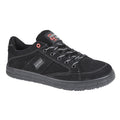Black - Front - Grafters Mens Skate Type Toe Cap Safety Trainers