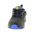 Black-Blue - Front - Grafters Mens Super Light Safety Trainers With Safety Toe Cap