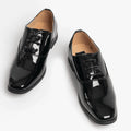 Black Patent - Side - Goor Boys Patent Leather Lace-Up Oxford Tie Dress Shoes