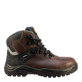 Dark Brown - Back - Grafters Mens Transporter Padded Ankle Mid Safety Boots
