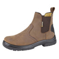 Dark Brown - Back - Grafters Mens Super Wide EEEE Fitting Pull On Safety Dealer Boots