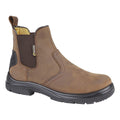 Dark Brown - Front - Grafters Mens Super Wide EEEE Fitting Pull On Safety Dealer Boots