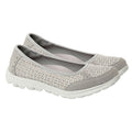 Grey - Back - Boulevard Womens-Ladies Slip On Memory Foam Shoes