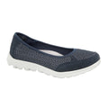 Navy - Front - Boulevard Womens-Ladies Slip On Memory Foam Shoes