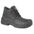 Black - Front - Grafters Mens Super Wide EEEE Fitting Safety Chukka Boots
