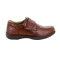Tan - Back - Smart Uns Mens Touch Fastening Casual Shoes