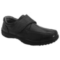 Black - Front - Smart Uns Mens Touch Fastening Casual Shoes