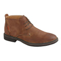 Tan - Front - Goor Mens 3 Eye Synthetic Nubuck Desert Boots