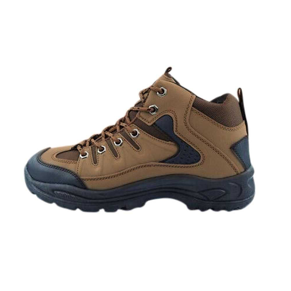 Khaki - Back - Dek Mens Ontario Lace-Up Hiking Trail Boots
