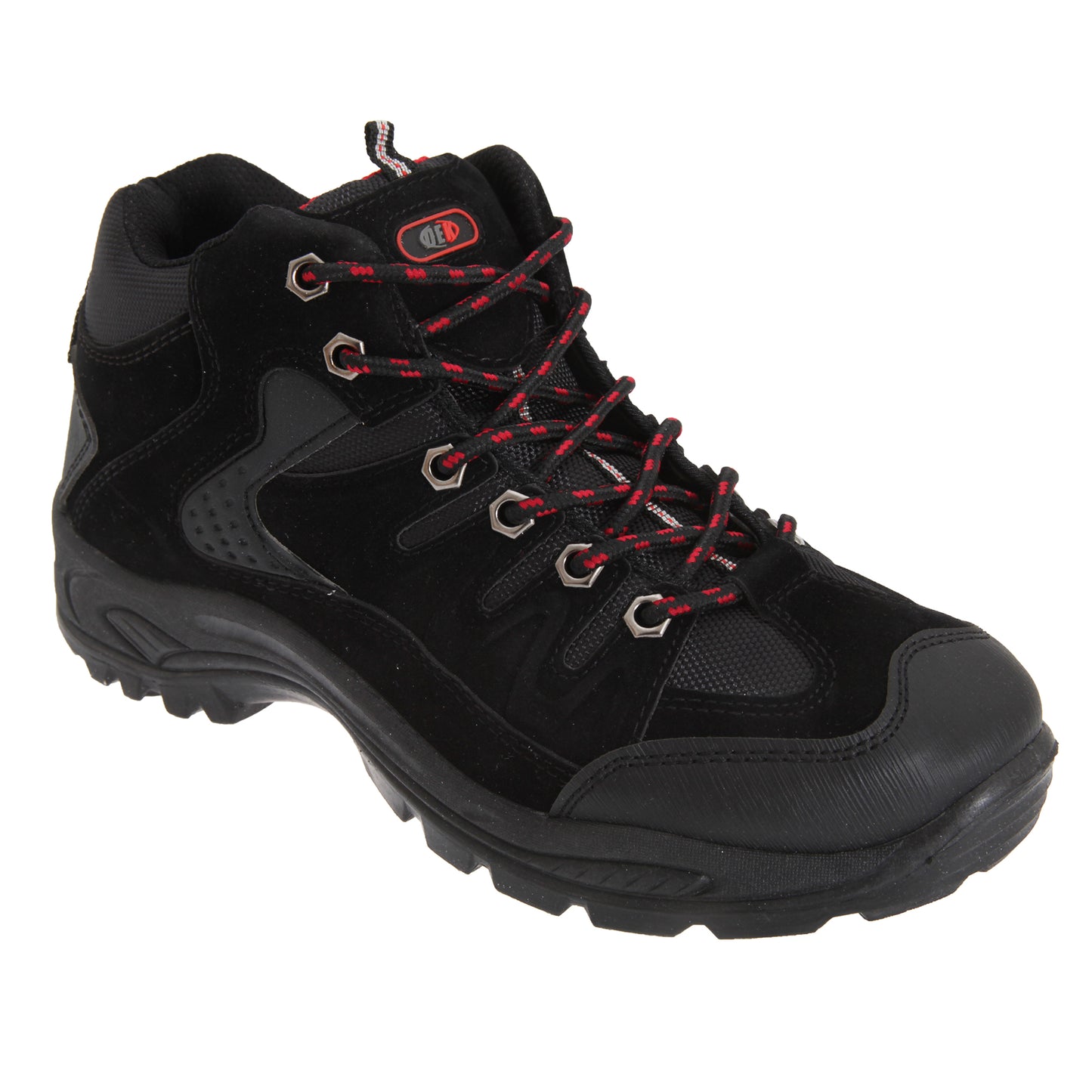 Black - Close up - Dek Mens Ontario Lace-Up Hiking Trail Boots