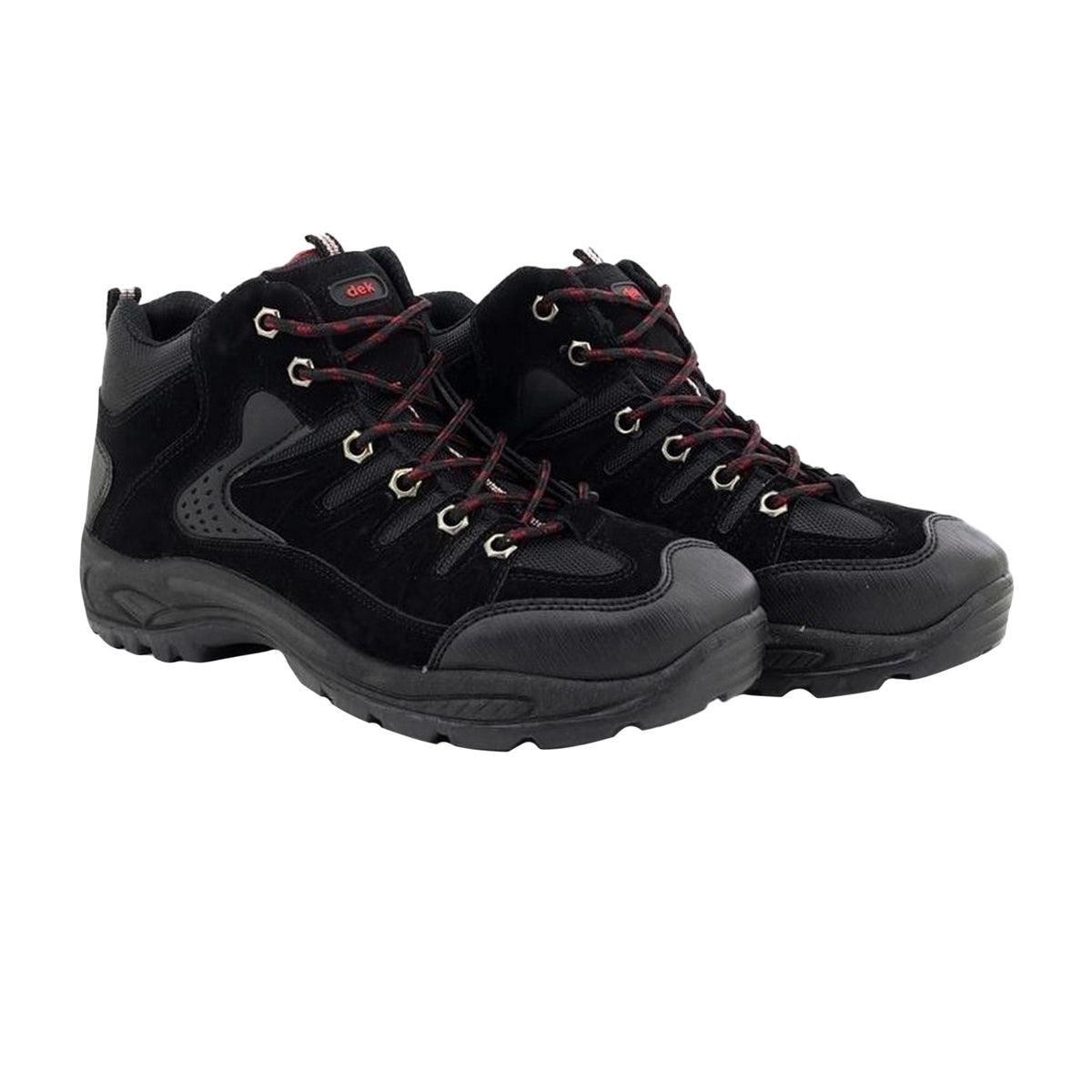 Black - Pack Shot - Dek Mens Ontario Lace-Up Hiking Trail Boots