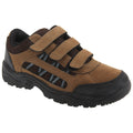 Khaki-Brown - Back - Dek Boys Ascend Triple Touch Fastening Trek Hiking Trail Shoes