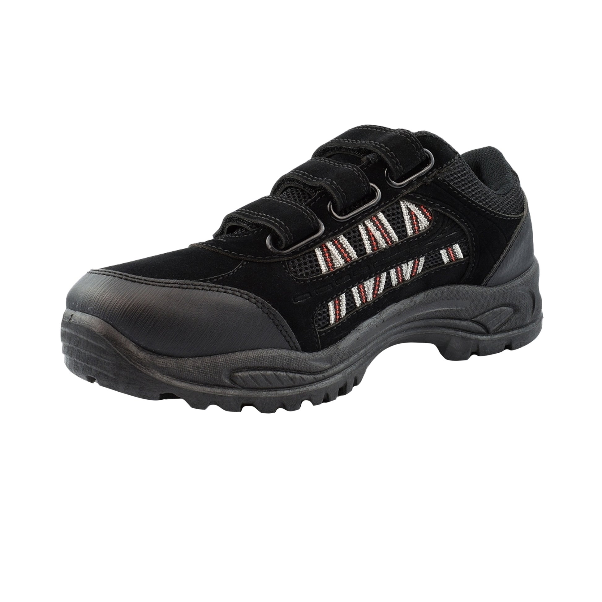 Black - Pack Shot - Dek Mens Ascend Triple Touch Fastening Trek Hiking Trail Shoes