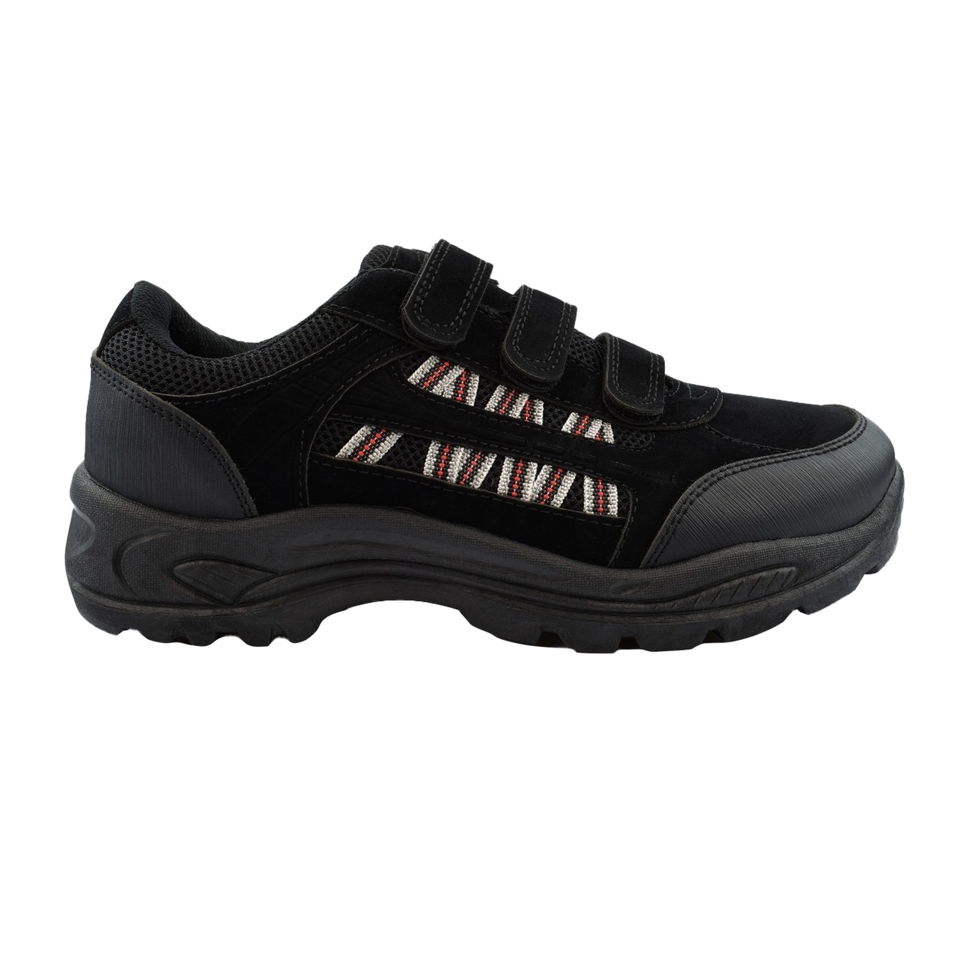 Black - Front - Dek Mens Ascend Triple Touch Fastening Trek Hiking Trail Shoes