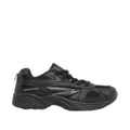 Black-Charcoal Grey - Back - Dek Mens Venus III Lace-Up Trainers