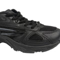 Black-Charcoal Grey - Close up - Dek Mens Venus III Lace-Up Trainers