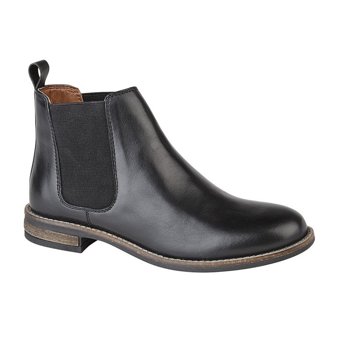 Black - Front - Cipriata Womens-Ladies Alexandra Twin Gusset Ankle Boots