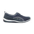 Navy - Back - Boulevard Womens-Ladies Zip Elastic Gusset Leisure Shoes